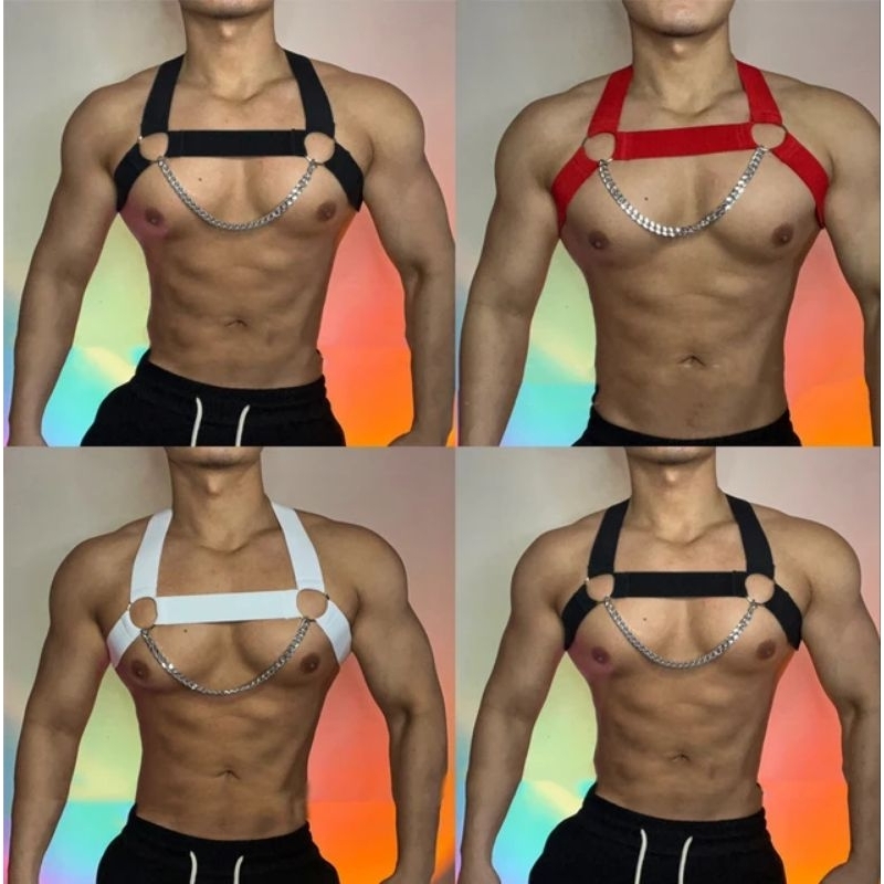 Body Harness Pria Dengan rantai