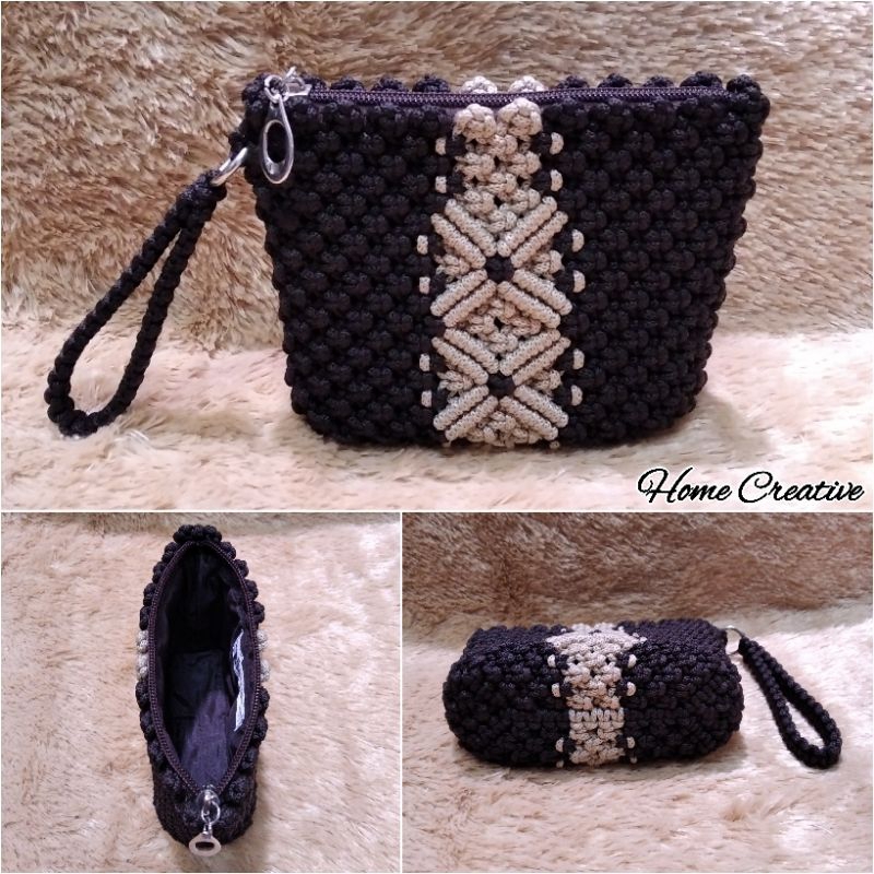 Dompet Tali Kur / Dompet Rajut Tali Kur / Dompet Macrame Wanita