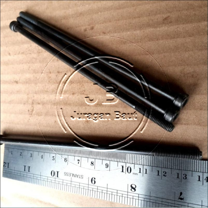 BAUT L M5X140 BAJA PANJANG 14 CM 14CM BAUD L BAJA M5 X 140 KUNCI L4 L 4 KUNCI PAS 8 HALF DRAT WARNA 