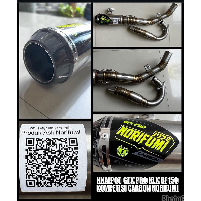 KNALPOT GTX PRO KLX BF 150 KOMPETISI CARBON NORIFUMI