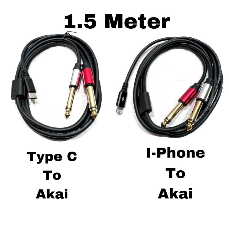 kabel aux Kabel Audio IPhone To akai - Cable Audio Jack Type C To Akai