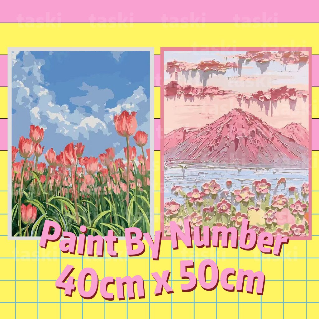 

[With Frame] Paint By Number Set 40 x 50 cm Realism Edition / DIY Painting Kit Numbers Lukis Canvas 40x50cm - Melukis Nomor Numbering Kanvas Art Gambar Anak Dewasa - Kids Adult Canvas Paint By Number Kit Digital Oil Painting DIY Paint By Number