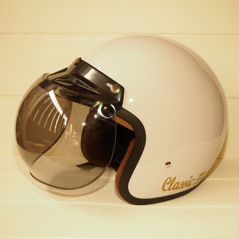 HELM BOGO CLASSIC SNI DEWASA PRIA DAN WANITA GLOSSY DOVE BANYAK WARNA PUTIH METALIC