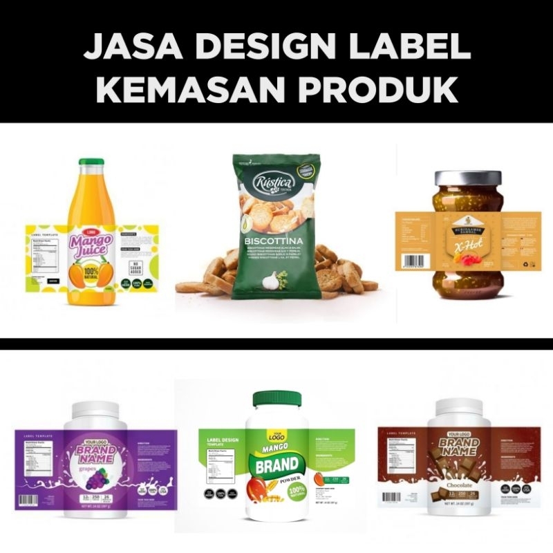 JASA DESIGN LABEL KEMASAN PRODUK MINUMAN DAN MAKANAN