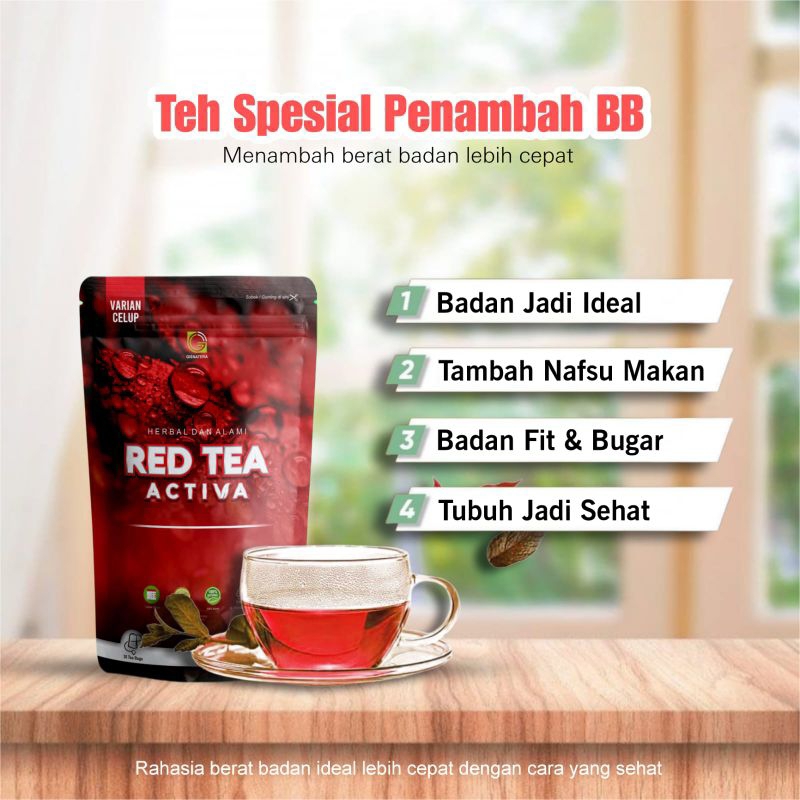 

PENGGEMUK HERBAL AMPUH REDTEA ACTIVA kemasan CELUP NEW isi 20 pcs