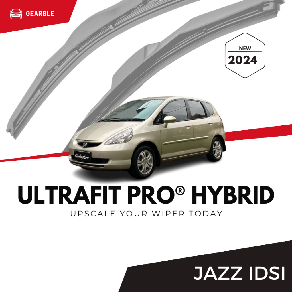 Premium Wiper Model Hybrid Mobil Jazz IDSI Wifer Karet Kaca Depan Honda Jazz Car Windshield Blade 2P