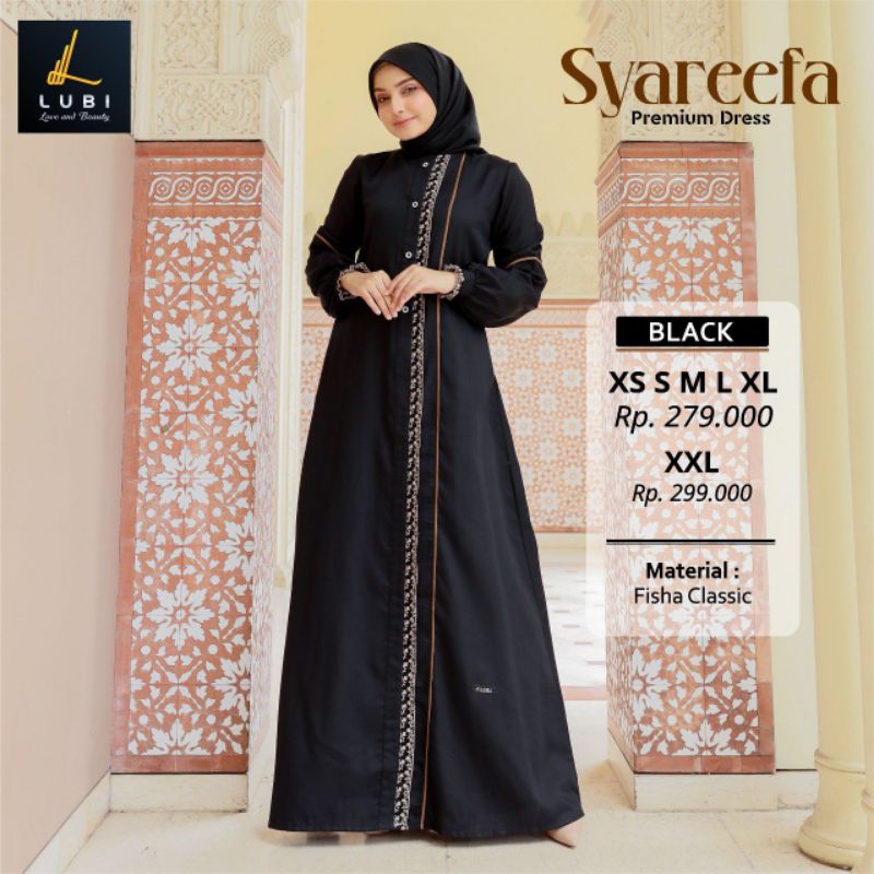 gamis lubi syareefa hitam