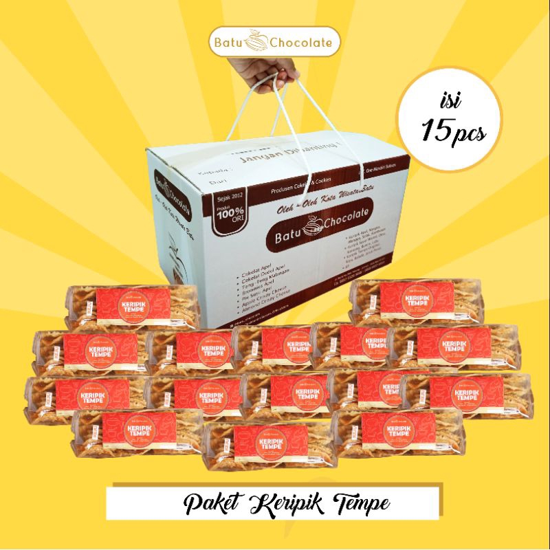 

Paket Oleh oleh - Paket Keripik Tempe Isi 15 pcs Dengan Box Oleh Oleh Khas Batu Malang