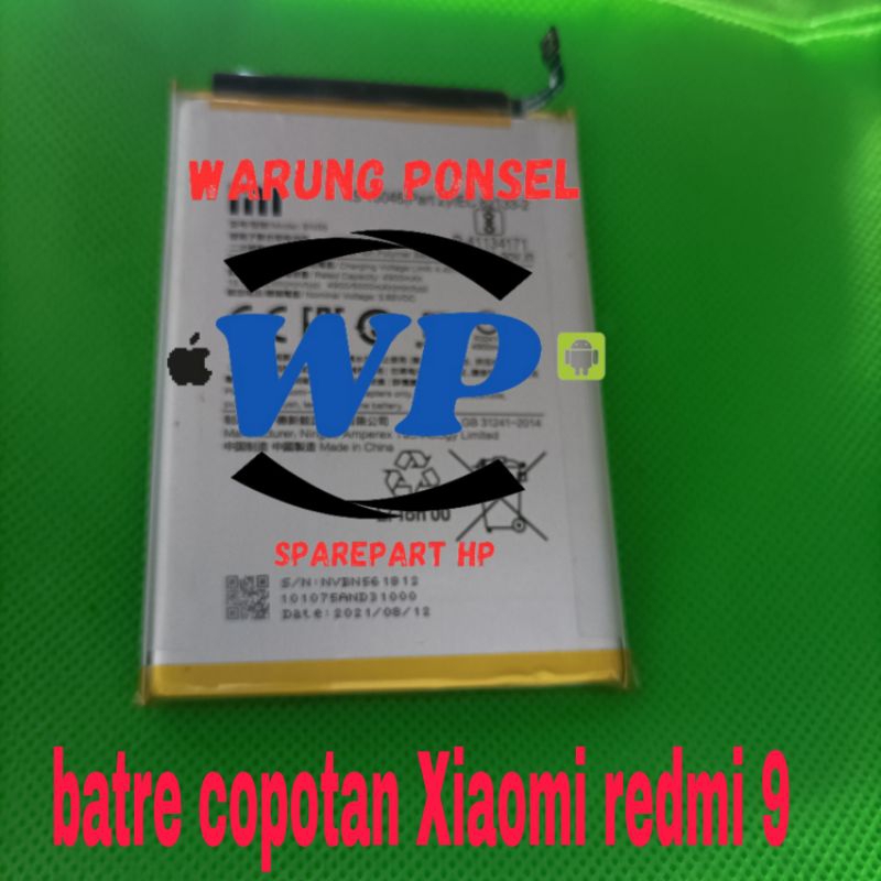 BATU BATREI XIAOMI REDMI 9a ORIGINAL COPOTAN