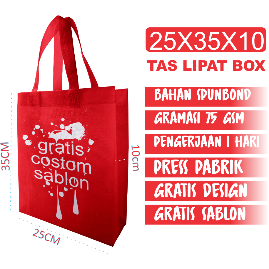 

TAS SPUNBOND LIPAT SAMPING 25X35X10 (SABLON CUSTOM)