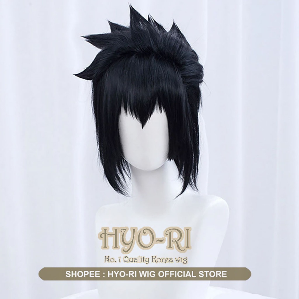 HYO-RI WIG : FREE HEADBAND - WIG SASUKE UCHIHA WIG UCHIHA SASUKE WIG COSPLAY ANIME NARUTO