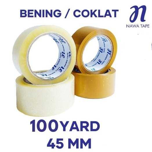 

LAKBAN BENING COKLAT NAWA TAPE 2IN 45MMX100YARD LAKBAN SUPER LENGKET