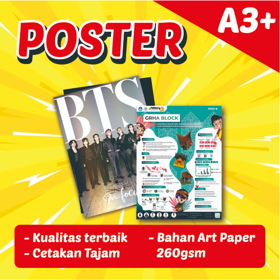 

Poster A3+ Aesthetic/Band/BW/KPOP/CUSTOM Bisa request gambar