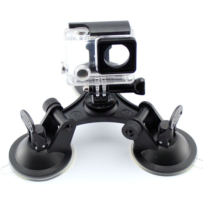 Holder Kamera Mobil Action Cam 3 Feets Triangle Suction Cup Glass Mount for Xiaomi Yi / GoPro - Blac