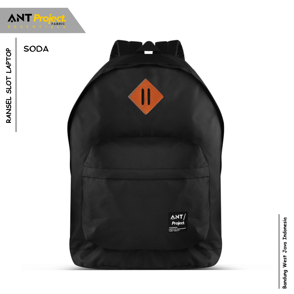 ANT Project - SODA Tas Ransel Sekolah Backpack SODA Full Black