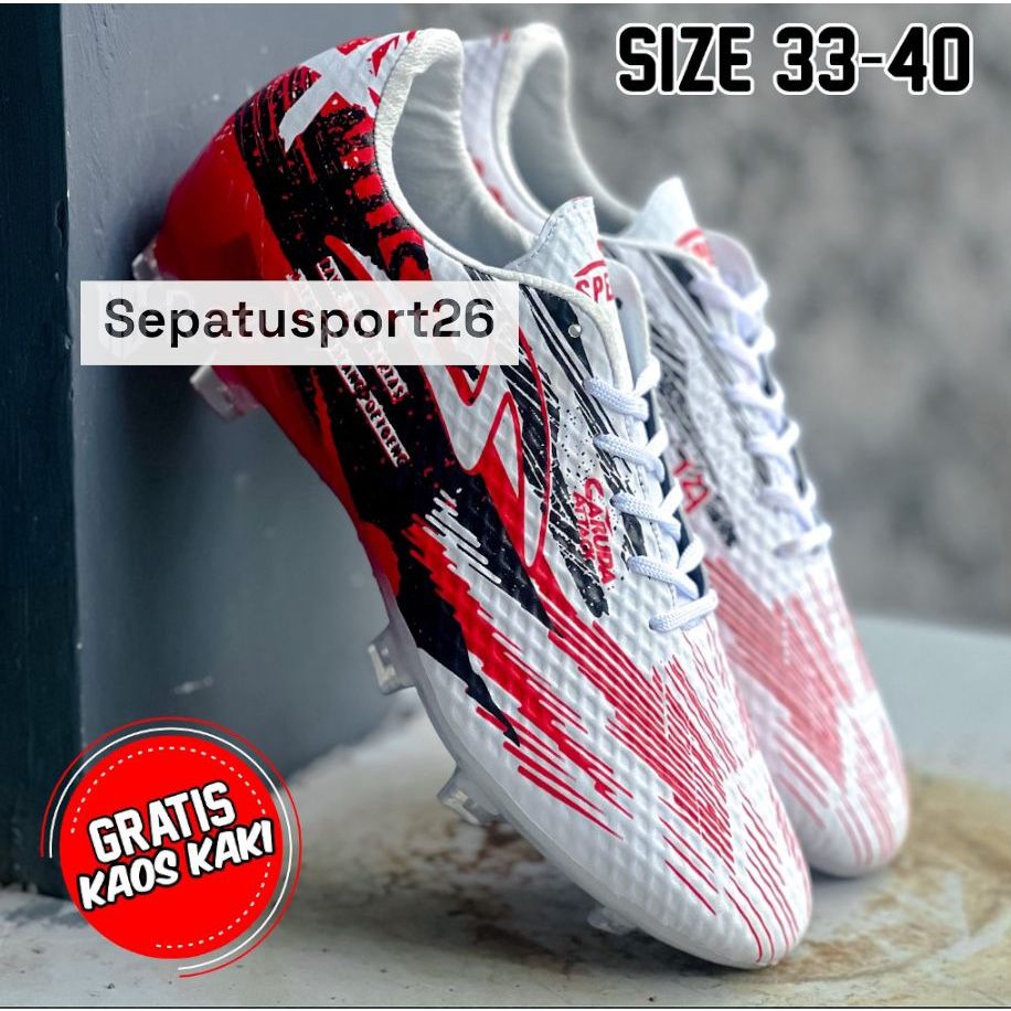 SEPATU BOLA Specs GARUDA ATTACK SIZE 33,34,35,36,37,38,39,40 BONUS KAOS KAKI. Sepatu Bola Specs ANAK