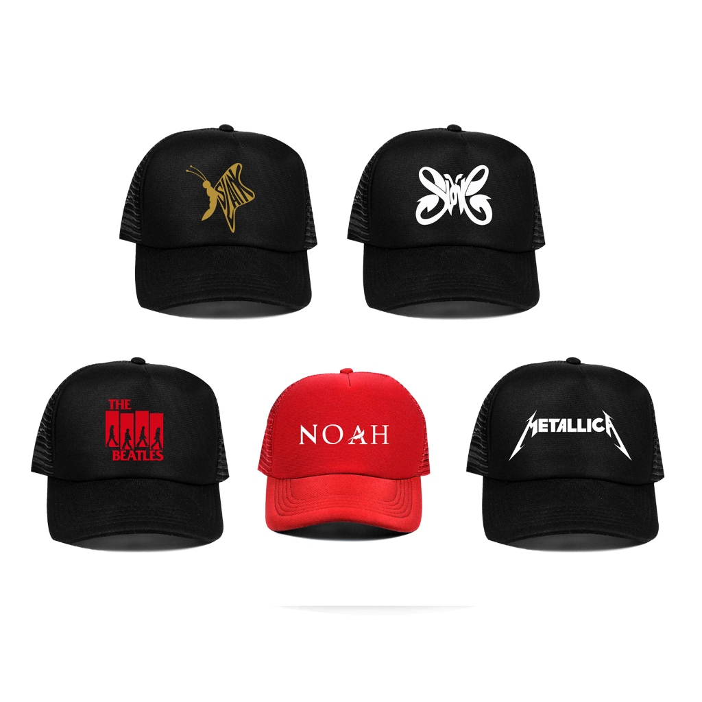 Topi Trucker tema anak band musik music band besar legend