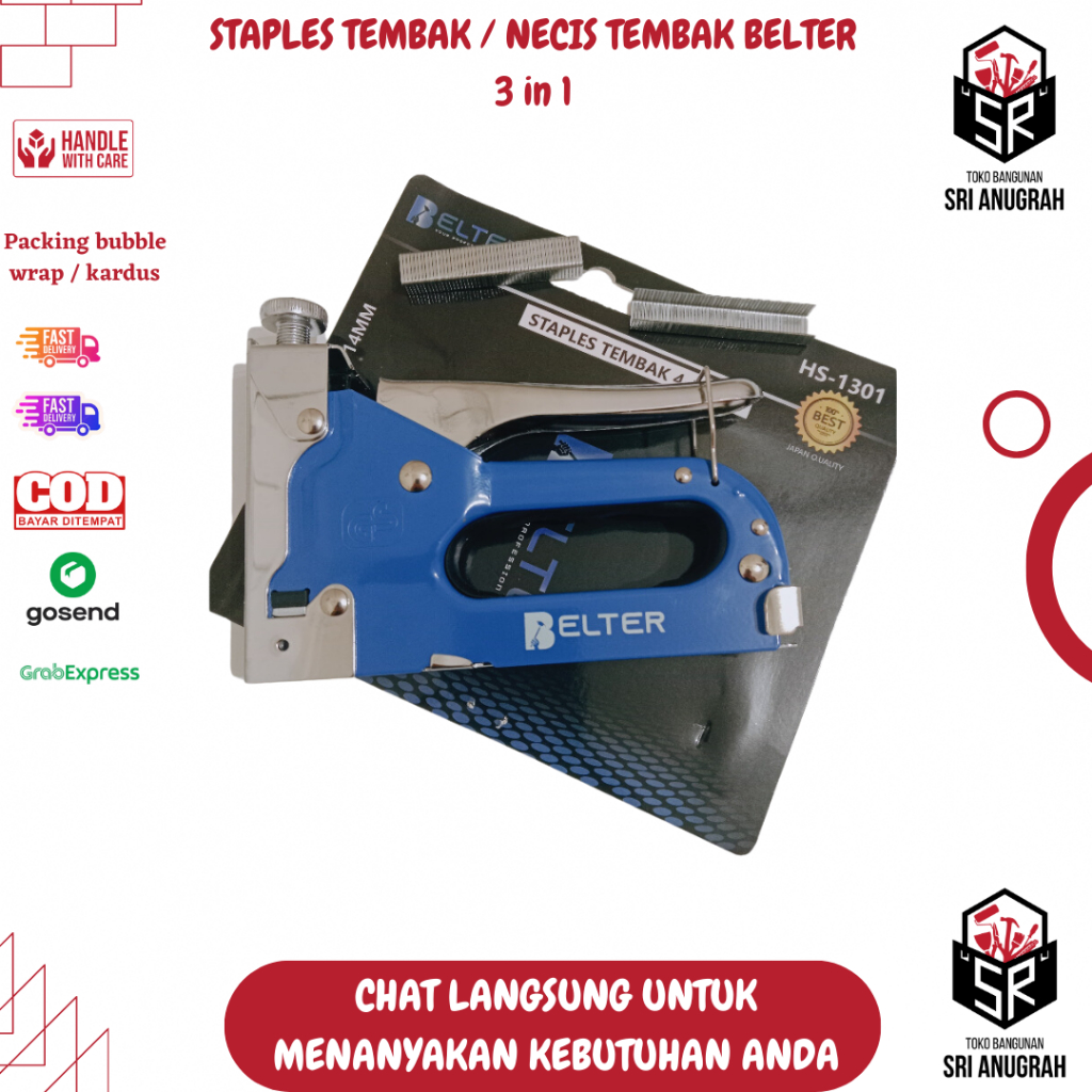 

BELTER HS1301 Staples Manual 4-14mm Staple Gun 3in1 Tacker Hekter