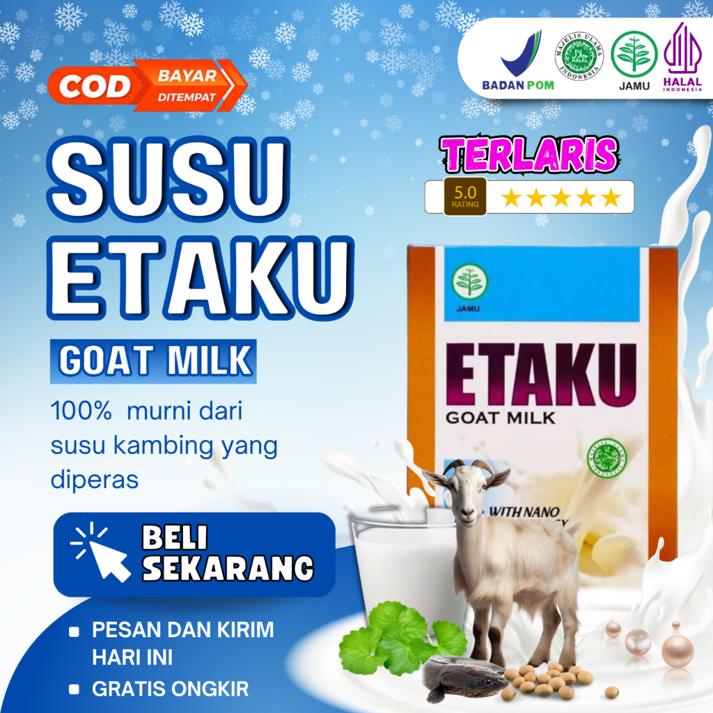 

Susu Etaku - Obat Pemulihan Patah Tulang, Susu Tinggi Kalsium - Susu Kesehatan Tulang - Tulang Retak - Keropos - Walatra Susu Kambing Etawa Asli