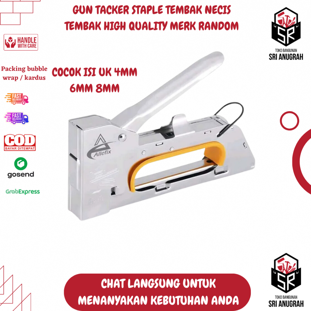 

Gun Tacker Staples Tembak Necis Tembak High Quality 4mm - 8mm