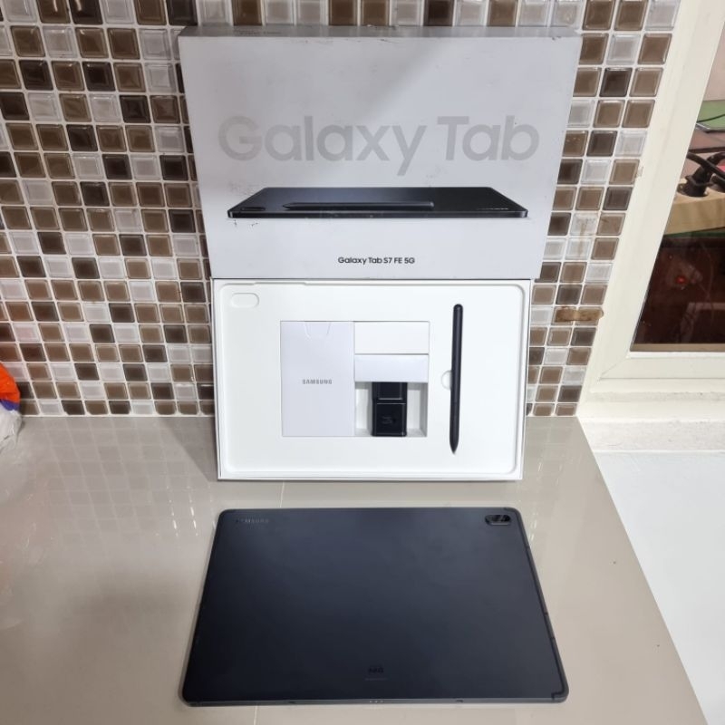 Samsung Galaxy Tab S7 FE 6/128GB Second Fullset Garansi Resmi SEIN