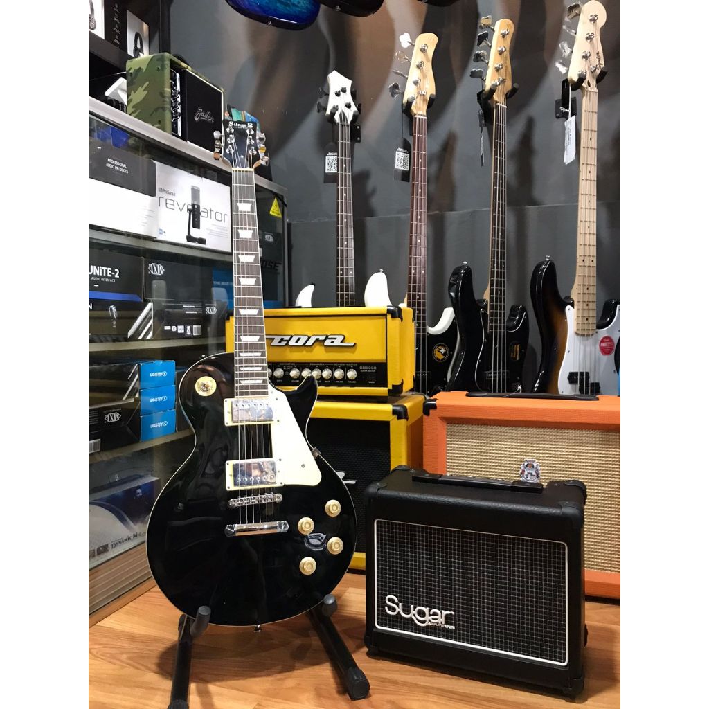Paket Stinger Les Paul dan Ampli Sugar GX15