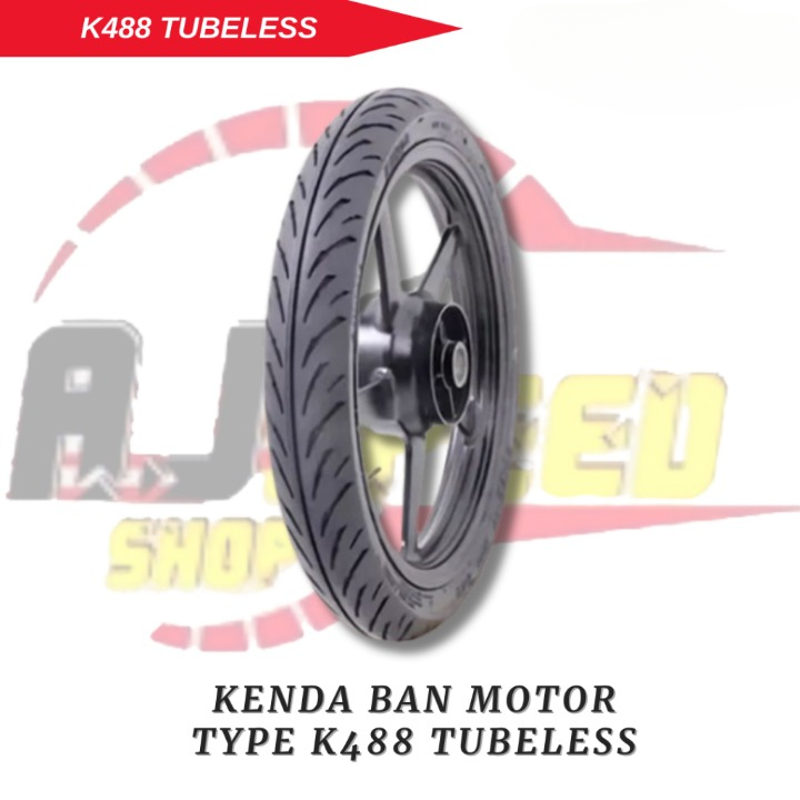 Kenda Ban Luar Motor Tipe K488 Tubeless Tubles Ring 14 16 Ukuran 70/90 70/90 80/80 80/90 Original 10