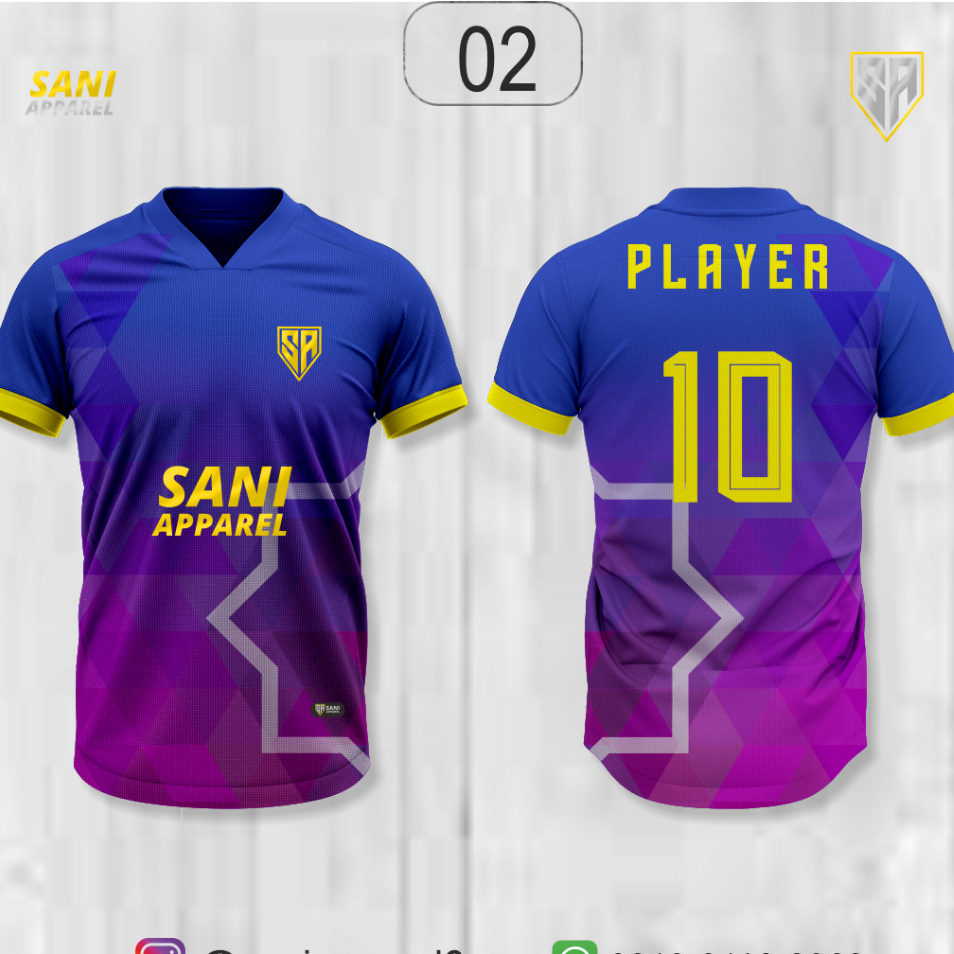 Jersey futsal pink biru