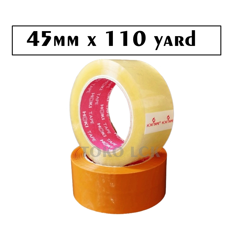 

45x110 yard - Lakban OPP Tape Bening Tan / Coklat 45mm x 100 meter