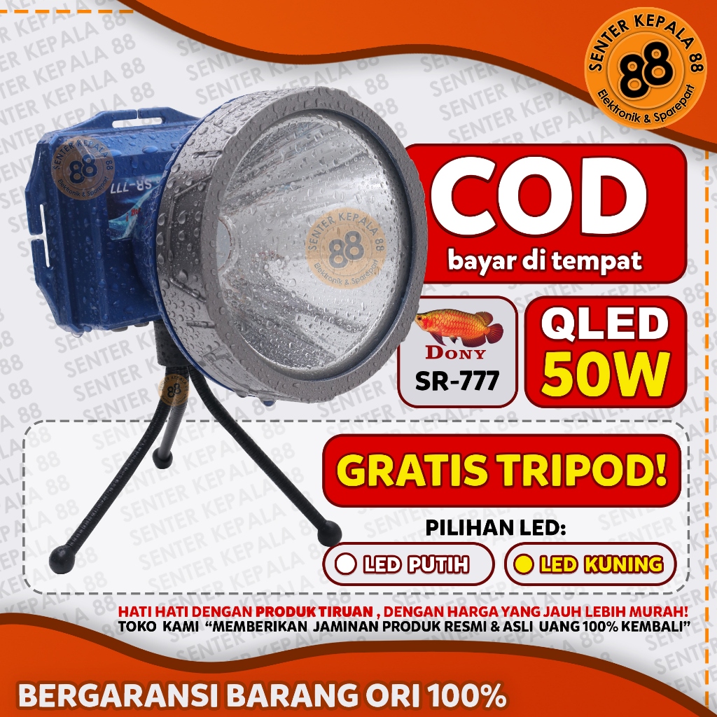 Dony Senter Kepala Dony 50W Led Sr-777 Sr 777 50 Watt Super Terang Qled Pasti Ori