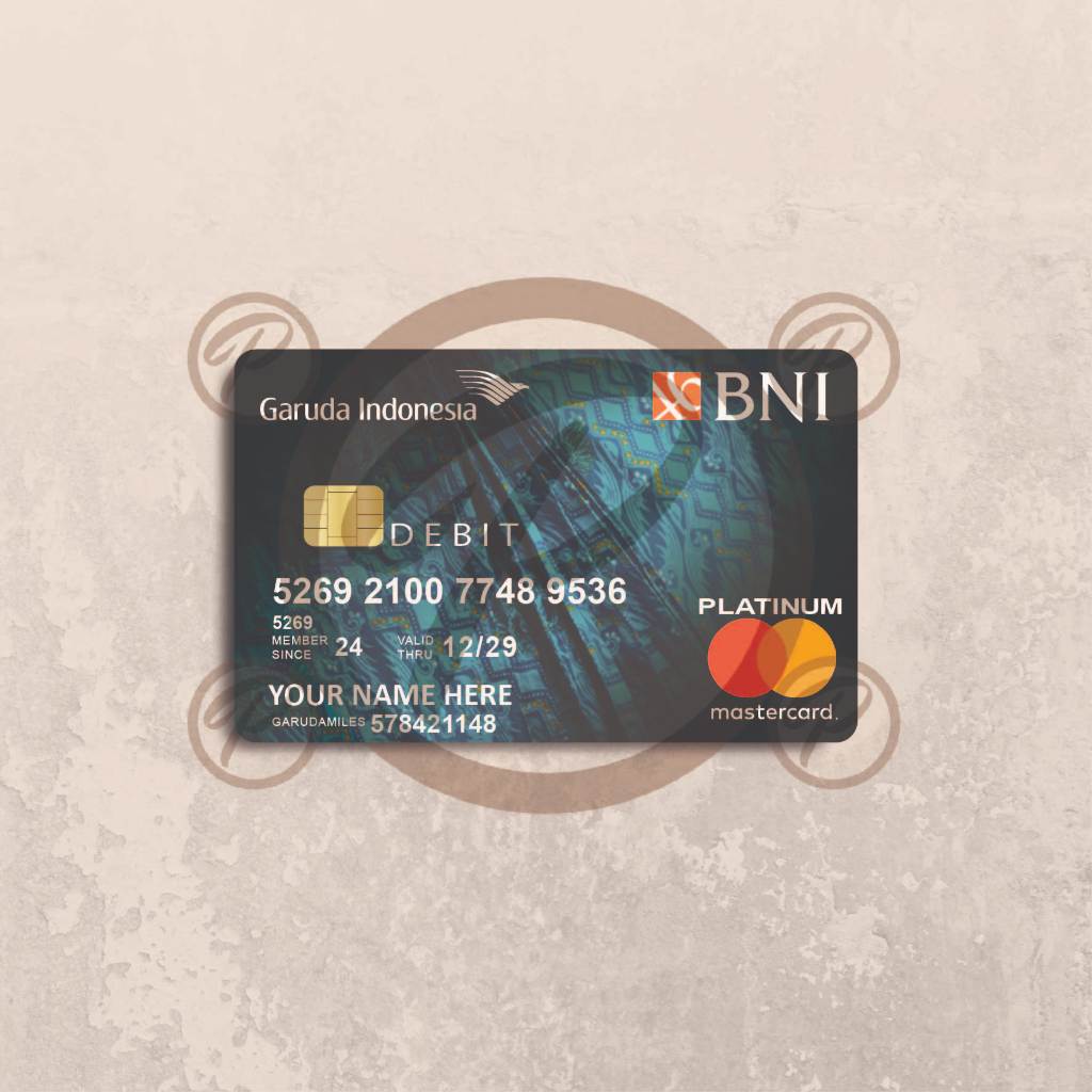 [FAKE] DEBIT BNI GARUDA - Card Cover Skin Sticker - PLIATA Stiker Kartu ATM, E-Money, E-Toll