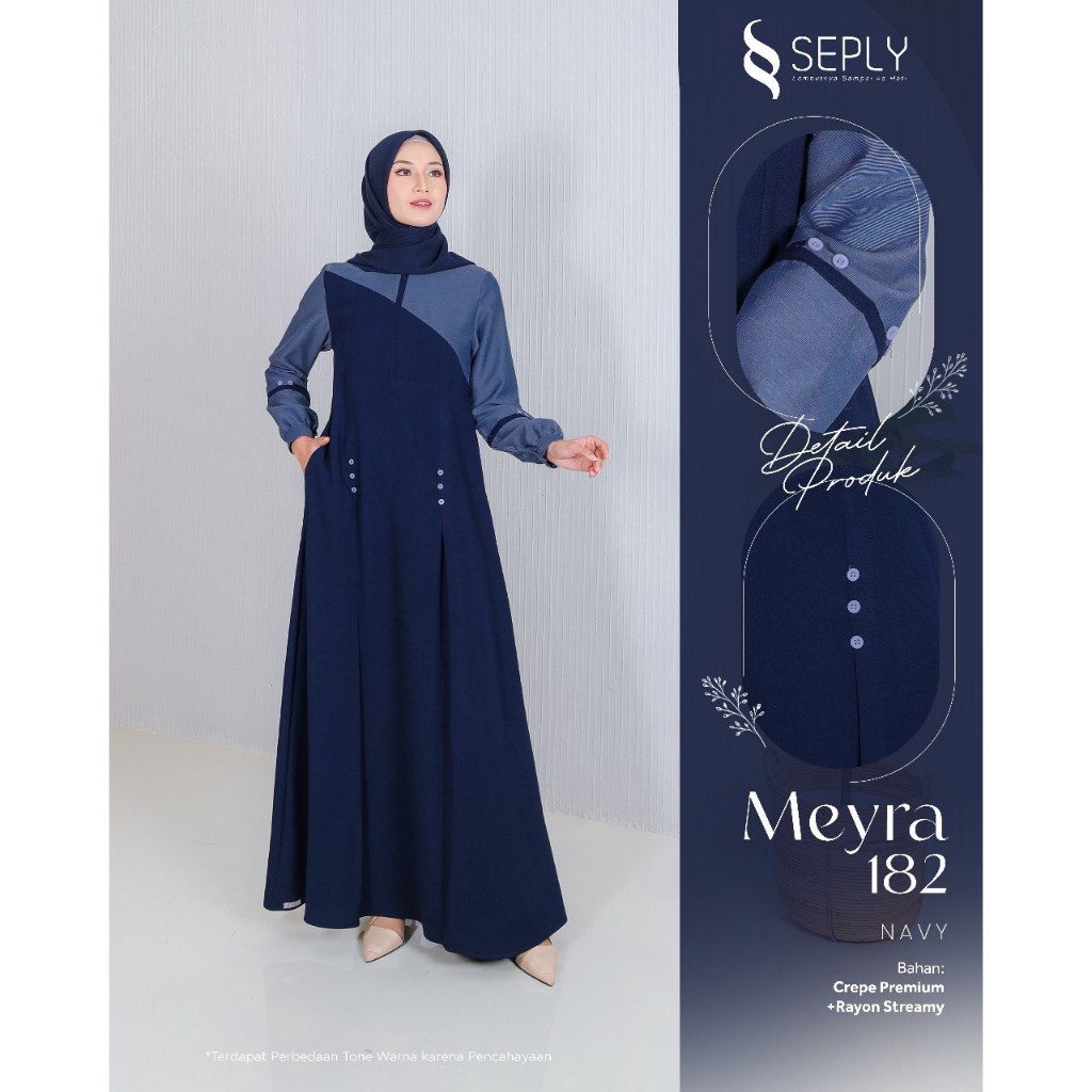 Meyra 182 Gamis Seply Daily/Meyra 182 Navy/Black/Maroon