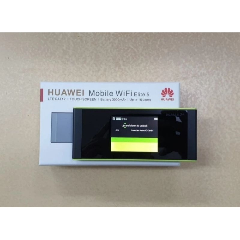 HUAWEI Modem 4G LTE Wifi Elite 5 W05 Portable Mifi Touchscreen Cat12