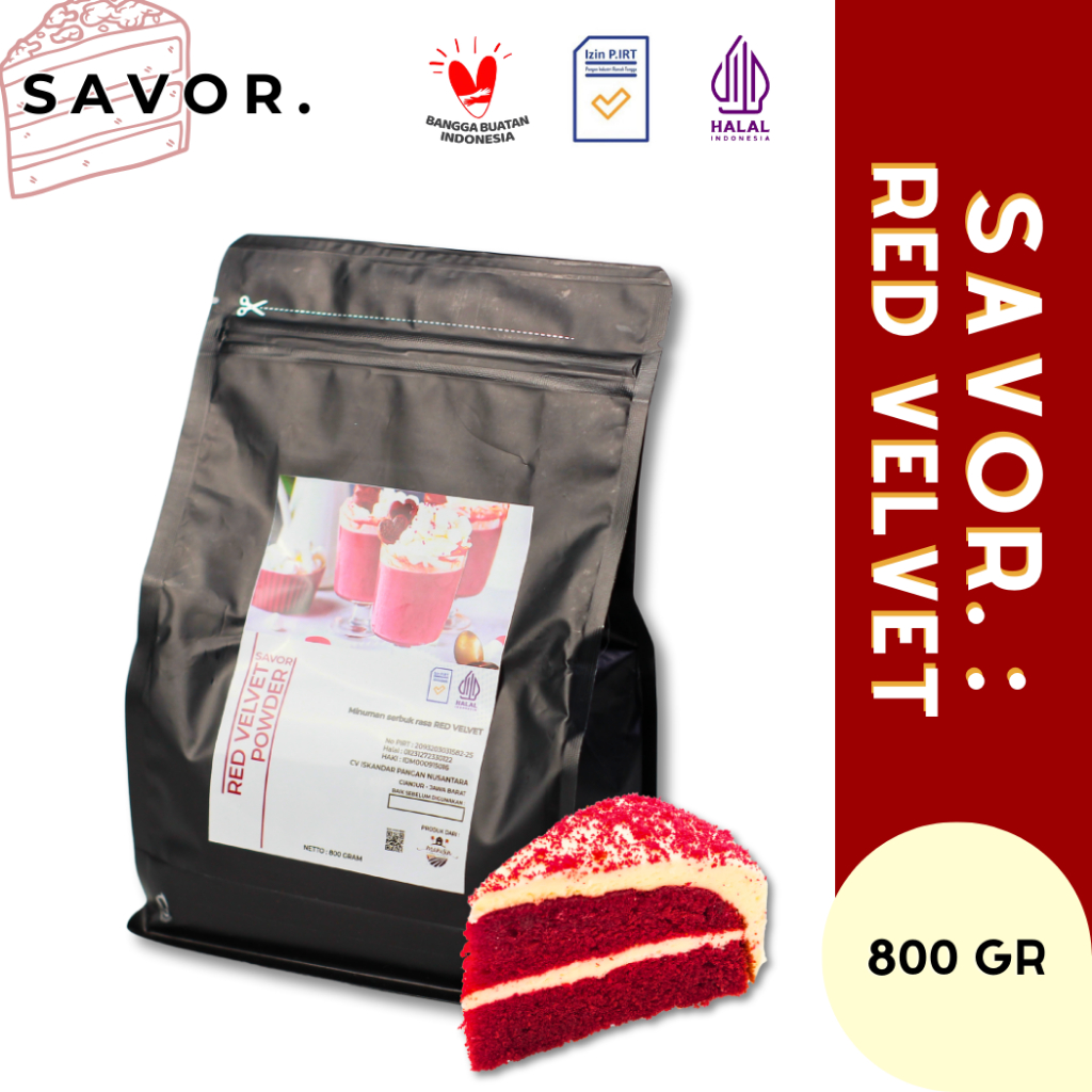 

SAVOR Powder - Minuman Bubuk Premium Rasa Red Velvet