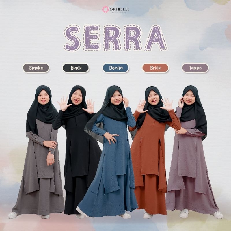Oribelle Indonesia | One Set Serra by Oribellekids Long Tunik + Rok | Setelan Anak Perempuan Usia 6-