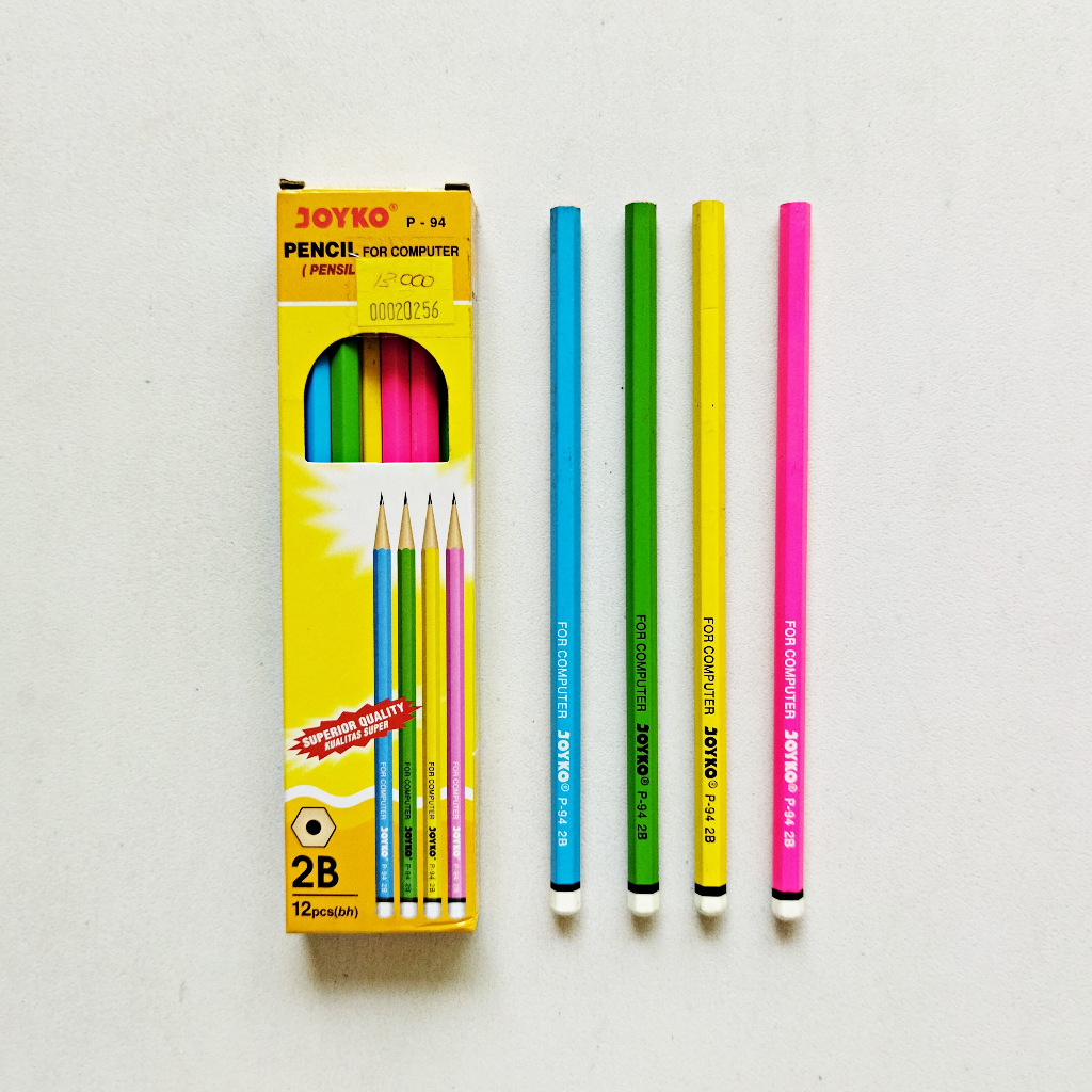 

ANNYEONG HASEYO GIFT SHOP | Pensil Joyko P-94 2B 1 Box Isi 12 Pcs | Pencil for Computer | Pensil untuk Komputer isi 12 Buah
