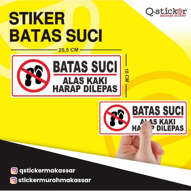 

Stiker Batas Suci Sign untuk kantor