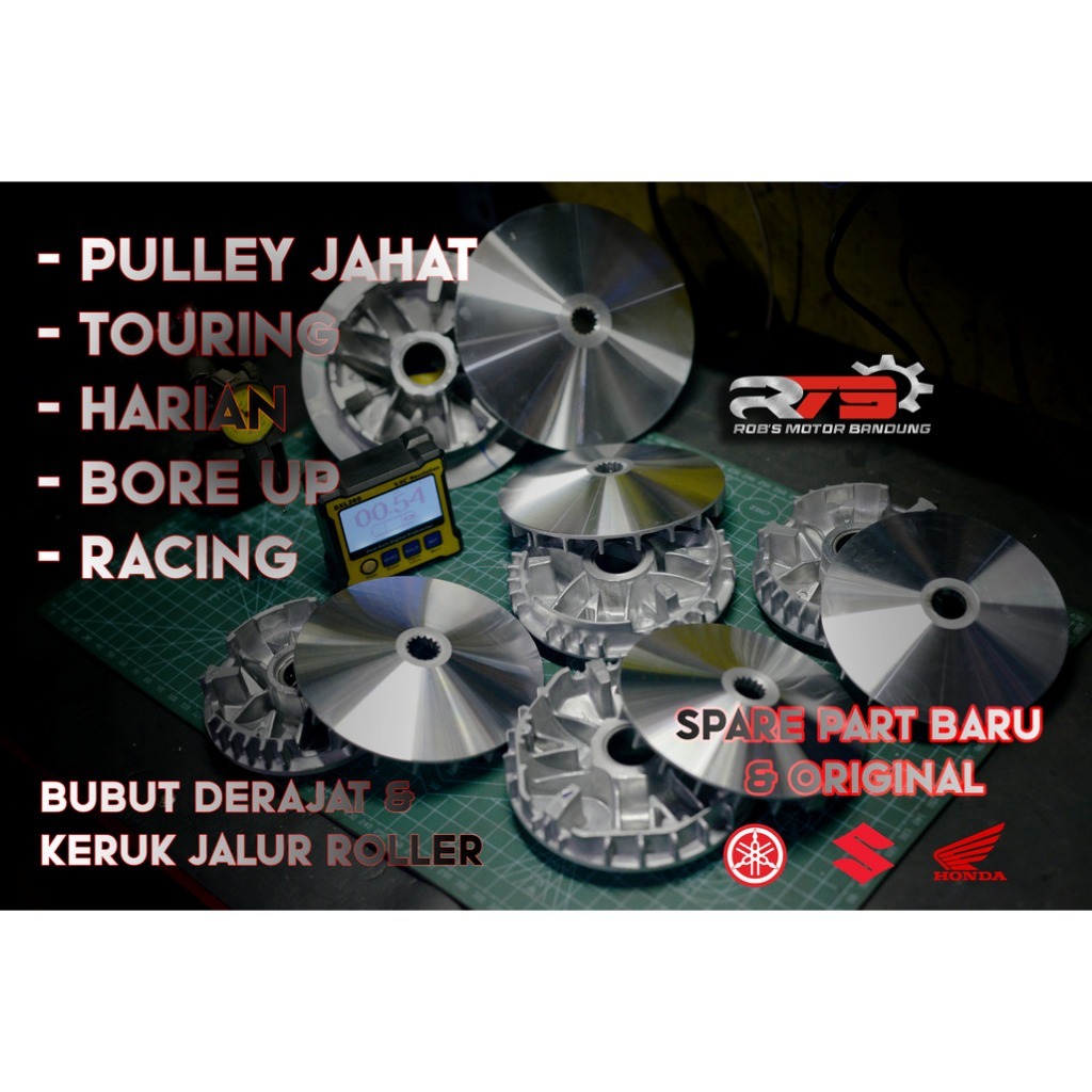 RUMAH ROLLER DAN KIPAS ROLLER MIO SPORTY MIO SOUL (KARBU) PULLEY CUSTOM BUBUT DRAJAT