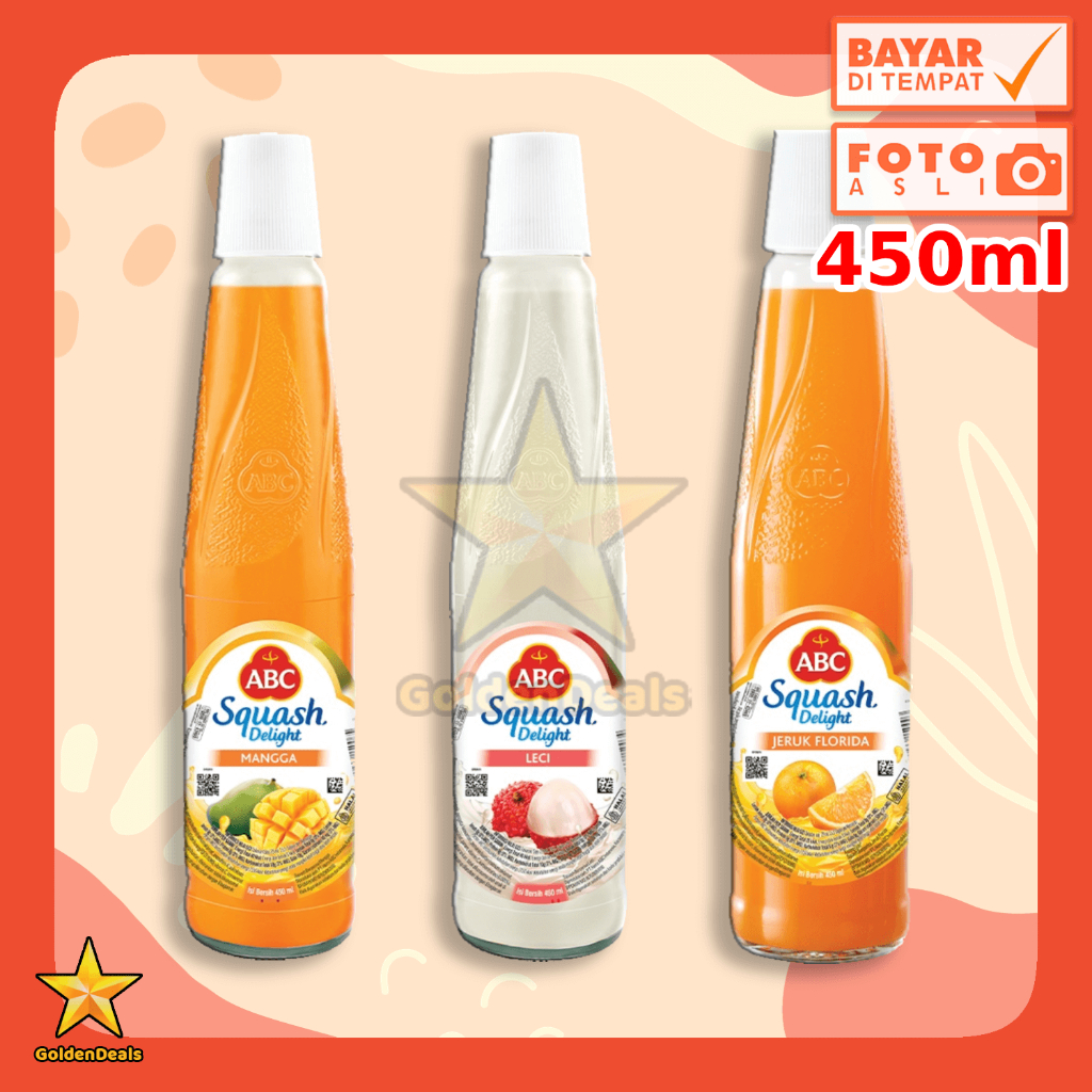 

[450 Mililiter] ABC Sirup Squash Delight Mangga / Lychee / Jeruk Florida 450 mL