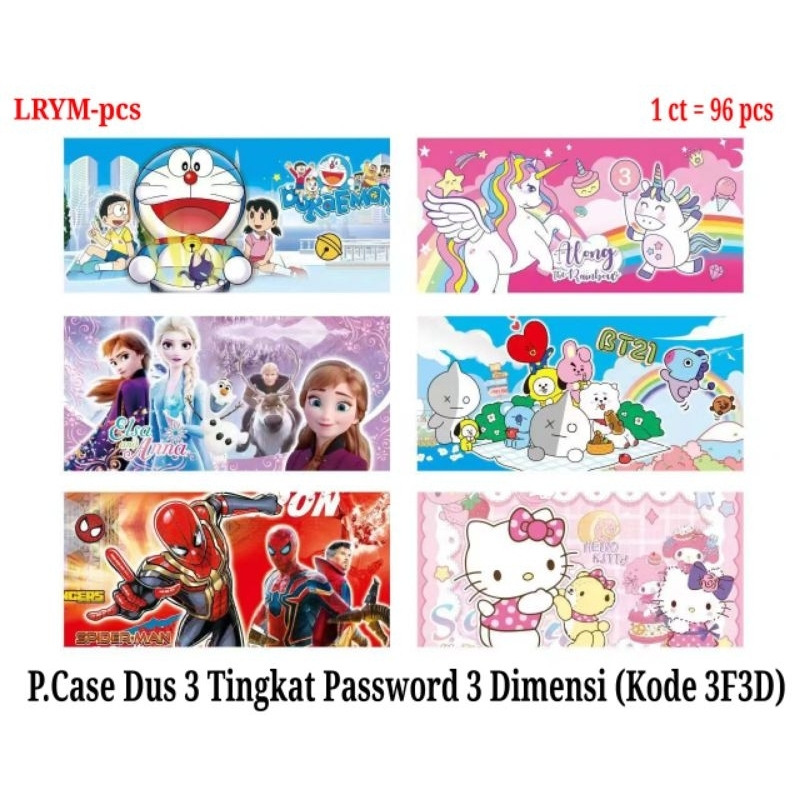 

KOTAK PENSIL SUSUN 3 HOLOGRAM DENGAN KODE/PASSWORD + CERMIN