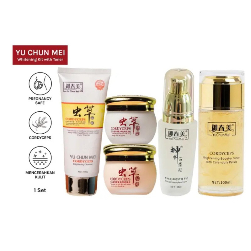 READY COD PAKET SKINCARE YU CHUN MEI CORDYCEPS YUCHUNMEI YU CUN MEI ORIGINAL BISA ECER