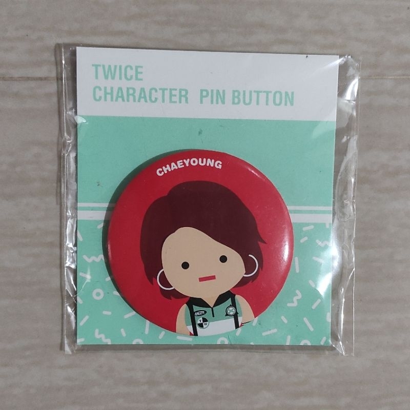 TWICE CHAEYOUNG CHARACTER PIN BUTTON Official Merchandise JYP Twiceland Fantasy Park