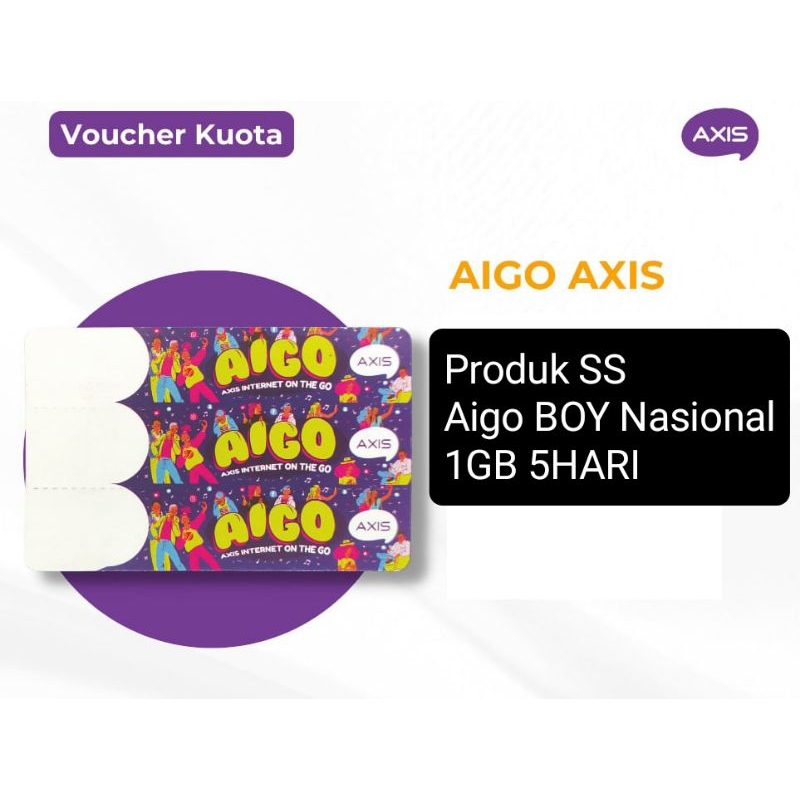 voucher Aigo BOY  1GB 5 hari