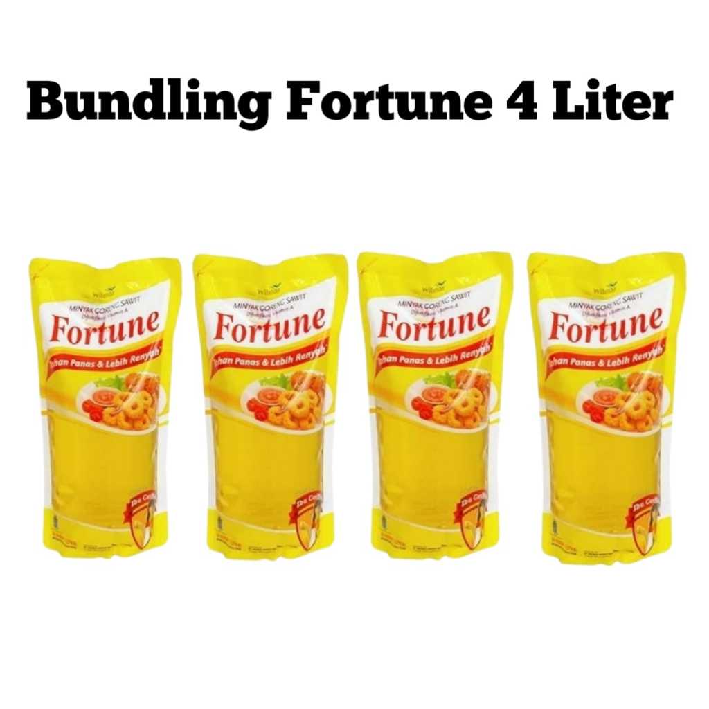 

Minyak Goreng Fortune 1 Liter Isi 4pcs - Paket Bundling Minyak Goreng Fortune