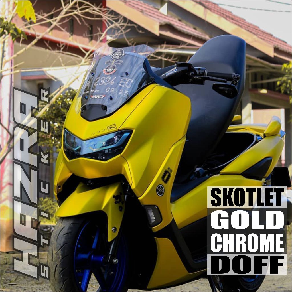 Skotlet Gold Chrome Doff Emas Metalik Doff Lebar 50cm