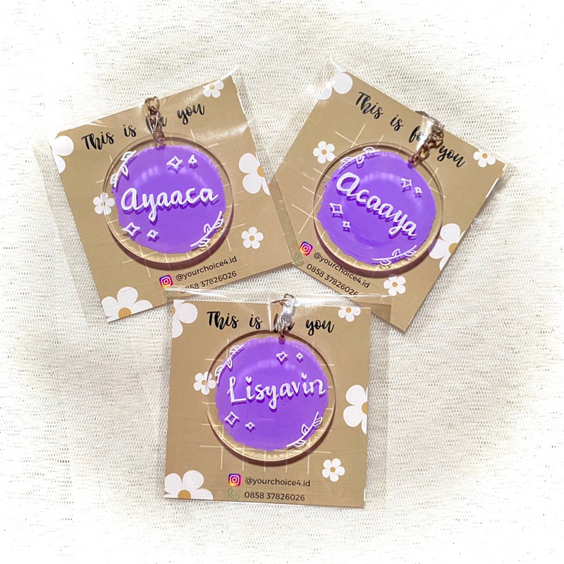 Ganci Akrilik Custom Nama