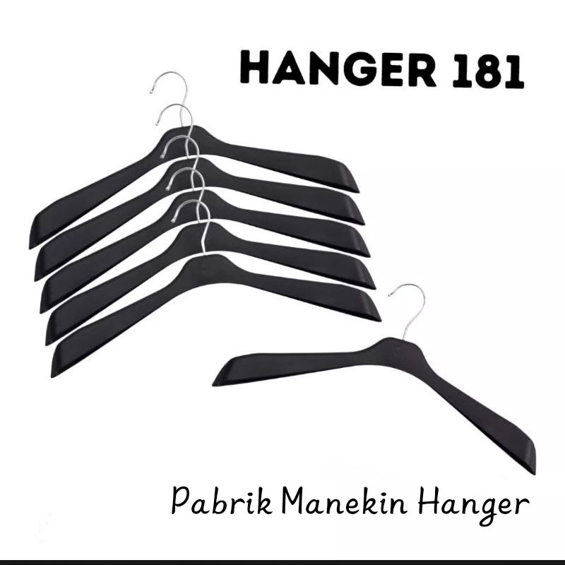 Hanger 181 / Hanger 181 dewasa / Hanger baju distro 181 hitam / gantungan hanger distro / Hanger pla