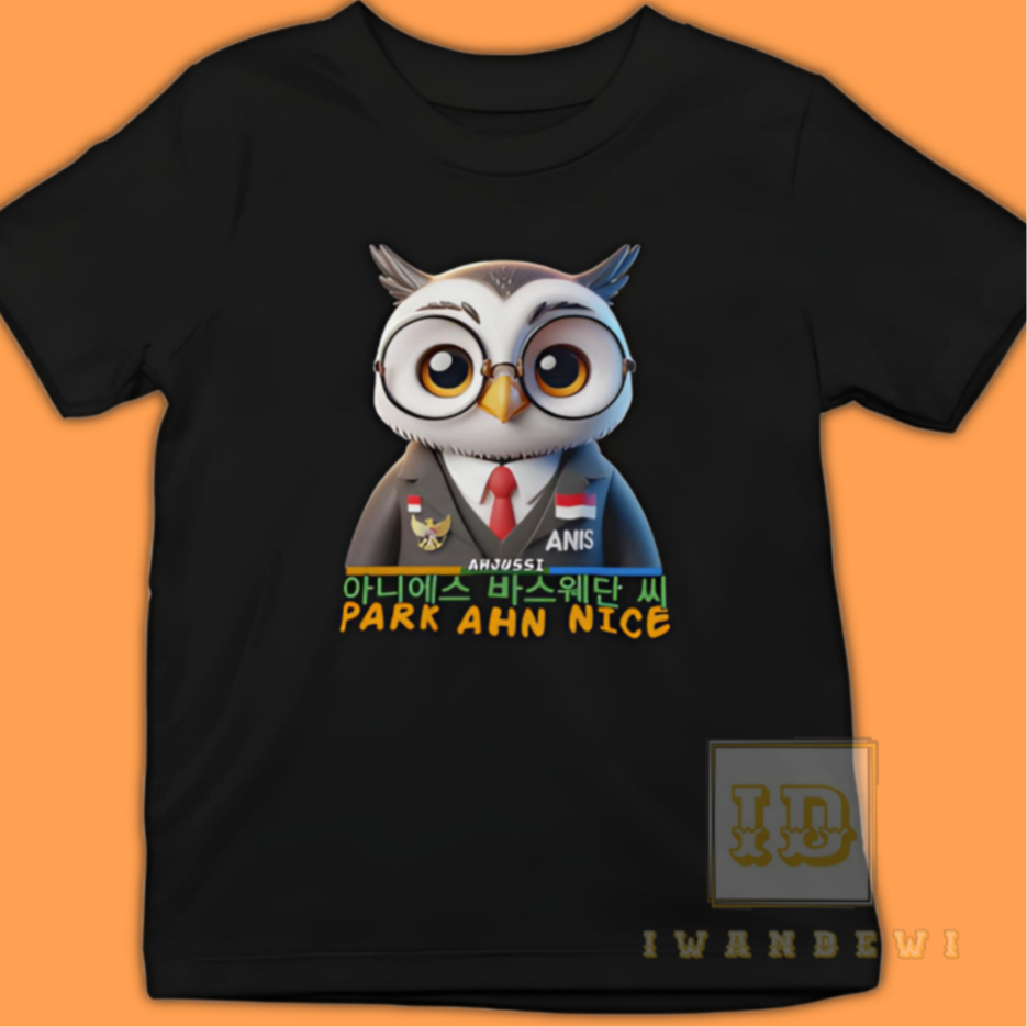 iwandewi-Kaos Anak ABAH OWL Park Ahn Nice  Bahan Katun Lengan Pendek Baju Versi Anak