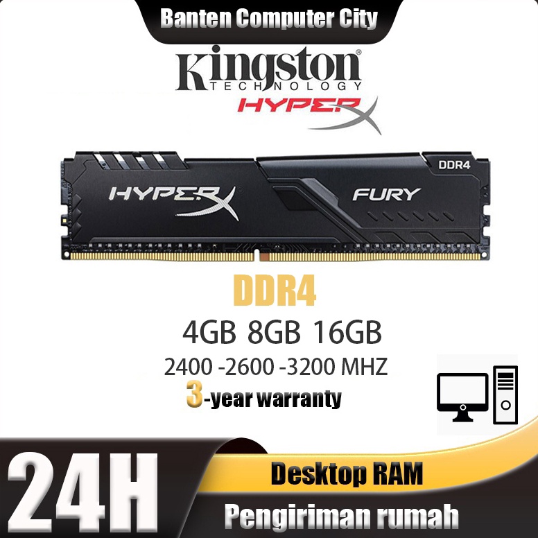 Paling Diminati Pengiriman Jakarta DDR4 4GB 8GB 16GB Desktop PC Kingston Hyperx 24 2666 32MHZ Desktop RAM DDR4 DIMM