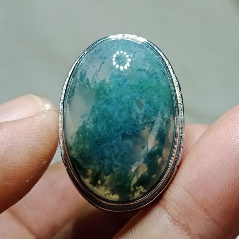 Cincin Akik Batu Lumut Trenggalek mirip lumut Suliki